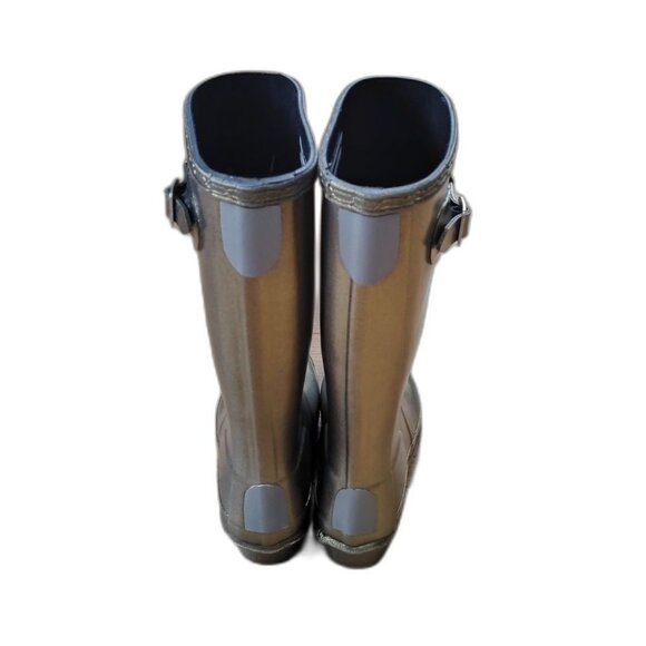 Hunter Kids Metallic Gold Original Tall Nebula Boots Size US 2 Girls - Picture 3 of 10